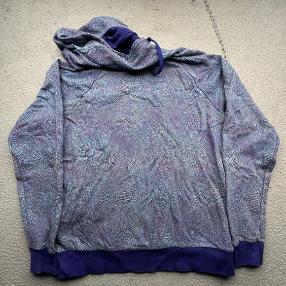 Under Armour Rival Fleece Printed Hoodie Sweatshirt Mens Large Purple Drawstring - Picture 8 of 11